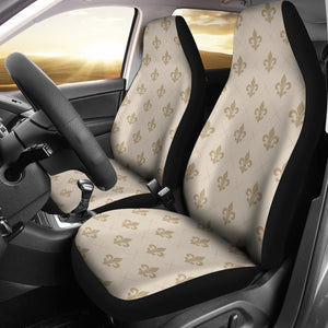 Tan Fleur De Lis Car Seat Covers
