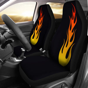 Flame Car Seat Covers Set of 2 Seat Protectors