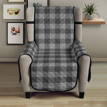 Load image into Gallery viewer, Gray Buffalo Plaid 23&quot; Chair Cover Sofa Couch Protector
