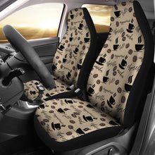 Load image into Gallery viewer, Coffee Pattern Car Set Covers Set In Brown, Black and Irish Cream Colors
