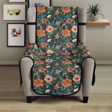 Load image into Gallery viewer, Floral Pattern Orange Peach and Teal Furniture Slipcovers
