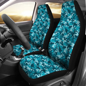 Teal Camo Universal Fit Car Seat Covers