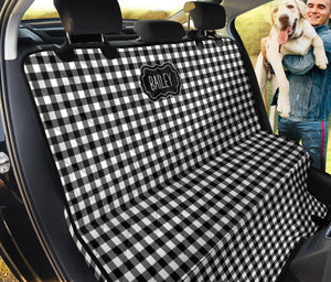 Bailey Black and White Buffalo Plaid Back Seat Cover For Pets