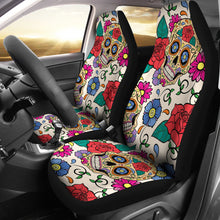 Load image into Gallery viewer, Flower Sugar Skull Car Seat Covers
