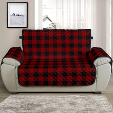 Load image into Gallery viewer, Red and Black 48&quot; Chair and a Half Sofa Cover Couch Protector Farmhouse Country Home Decor
