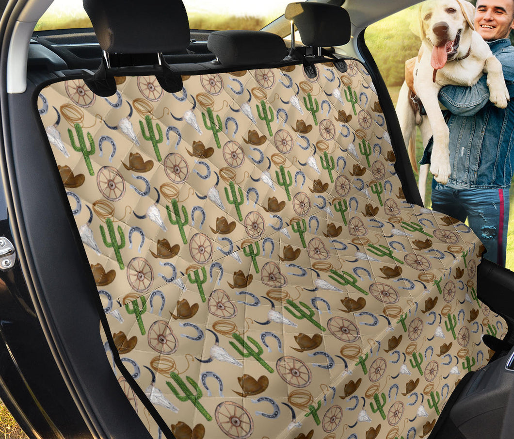 Western Pattern Dog Hammock Back Seat Cover For Pets With Sand