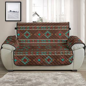 Brown, Tribal, Ethnic Furniture Slipcover