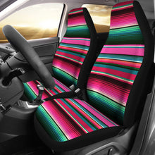 Load image into Gallery viewer, Serape Style Pink and Teal Car Seat Covers Set
