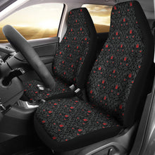 Load image into Gallery viewer, Red and Black Rose Goth Seat Covers
