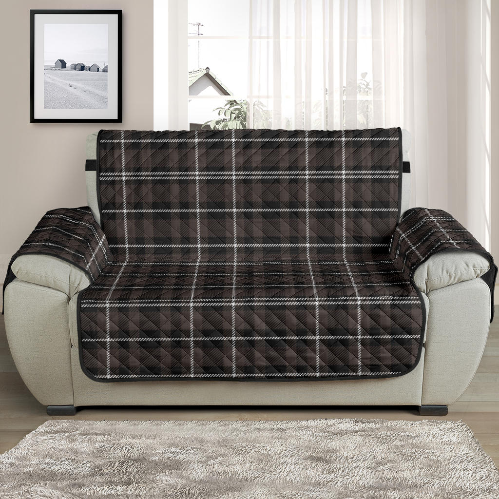 Brown, Black and White Plaid Tartan 48