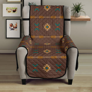 Dark Brown Southwestern Tribal Pattern Furniture Slipcovers