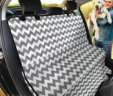 Load image into Gallery viewer, Gray and White Chevron Back Bench Seat Cover Protector For Pets

