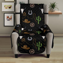 Load image into Gallery viewer, Western Cowboy Pattern on Black Furniture Slipcover Protectors
