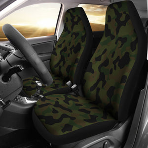 Camo Green Brown and Black Camouflage Car Seat Covers Seat Protectors
