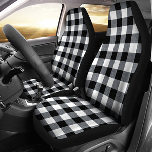 Large Buffalo Check Marled Pattern Car Seat Covers Set