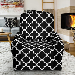 Quatrefoil Stretch Recliner Slipcovers With Elastic Edge Fits Up To 40" Chairs