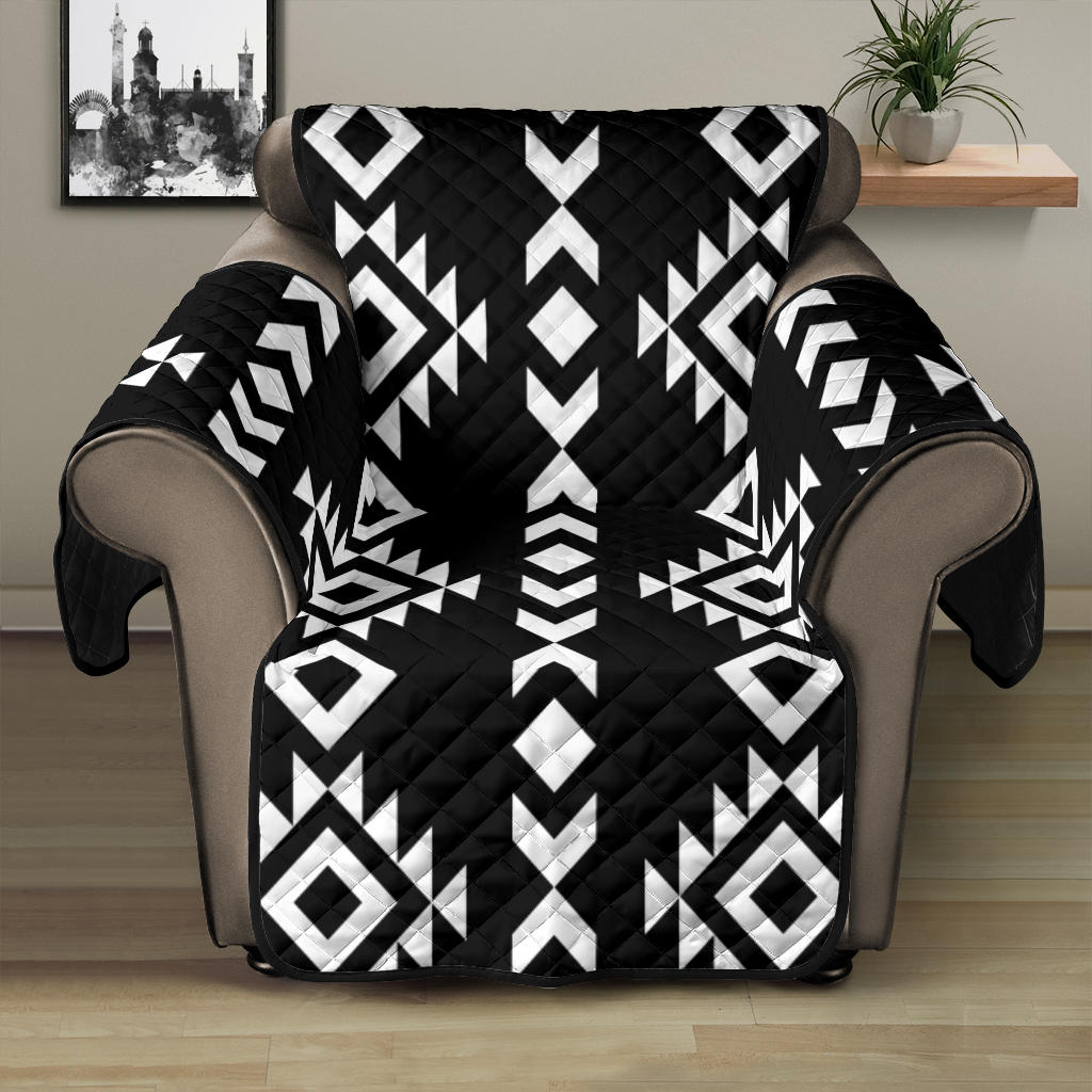 Black With White Ethnic Tribal Pattern 28