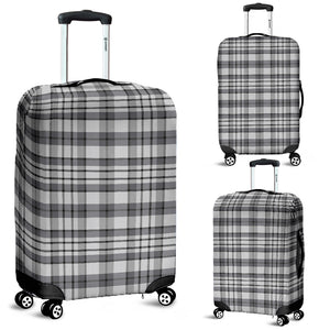 Gray Plaid Tartan Luggage Cover Suitcase Protector