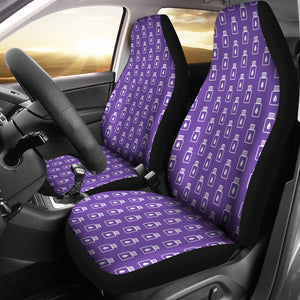 Purple Essential Oil Bottles Car Seat Covers