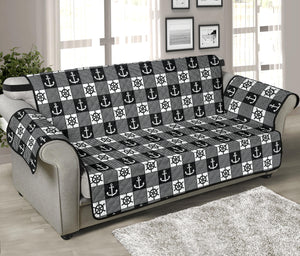 Black and White Nautical Theme  Patchwork Furniture Slipcover Protectors
