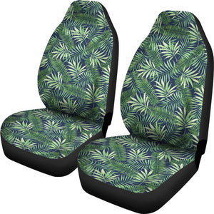 Green and Blue Tropical Island Leaf Pattern Hawaiian Car Seat Covers