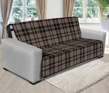Load image into Gallery viewer, Brown and Black Plaid Furniture Slipcover Protectors
