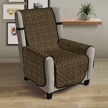 Load image into Gallery viewer, Green Brown Plaid Small Pattern 23&quot; Armchair Slipcover
