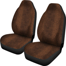 Load image into Gallery viewer, Black Cognac Color Snake Skin Reptile Scales Pattern Car Seat Covers

