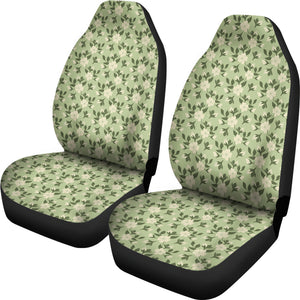 Mint With Jasmine Flowers Car Seat Covers
