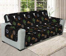 Load image into Gallery viewer, Western Cowboy Pattern on Black Furniture Slipcover Protectors
