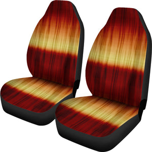 Red, Yellow, Orange Tie Die Print Car Seat Covers, Seat Protectors