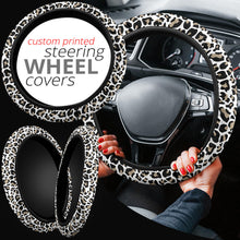 Load image into Gallery viewer, Small Print Snow Leopard Steering Wheel Cover
