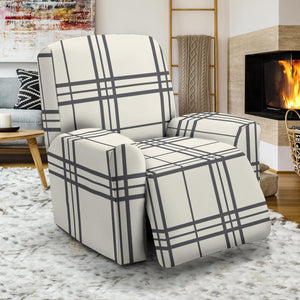 Large Plaid Pattern Stretch Recliner Slipcover Protectors