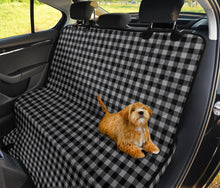Load image into Gallery viewer, Medium Gray and Black Buffalo Plaid Back Seat Cover For Pets Small Print
