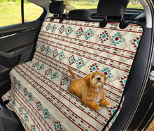 Load image into Gallery viewer, Cream, Turquoise, Red Ethnic Tribal Pattern Back Seat Cover For Pets Dog Hammock
