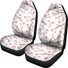 Load image into Gallery viewer, White With Cherry Blossoms Seat Covers
