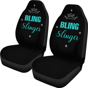 Bling Slinger Car Seat Covers Teal