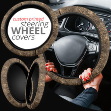 Load image into Gallery viewer, Faux Tooled Leather Steering Wheel Cover
