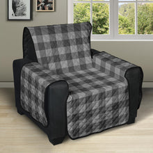 Load image into Gallery viewer, Gray Buffalo Plaid Recliner Cover 28&quot; Sofa, Couch, Chair Protector
