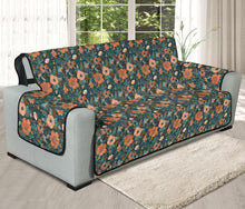 Load image into Gallery viewer, Floral Pattern Orange Peach and Teal Furniture Slipcovers
