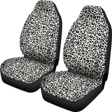 Load image into Gallery viewer, Snow Leopard Car Seat Covers Set To Match Steering Wheel Covers
