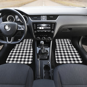 Black and White Buffalo Plaid Front and Back Floor Mats