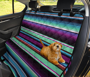 Purple and Green Serape Style Back Seat Cover For Pets