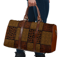 Load image into Gallery viewer, Animal Print Patchwork Pattern Travel Bag
