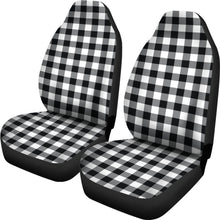 Load image into Gallery viewer, Black White Buffalo Plaid Car Seat Covers To Match Pet Hammock
