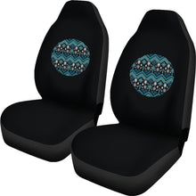 Load image into Gallery viewer, Black With Ethnic Pattern Circle Design Car Seat Covers
