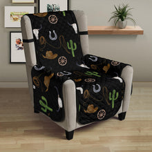 Load image into Gallery viewer, Western Cowboy Pattern on Black Furniture Slipcover Protectors
