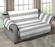 Load image into Gallery viewer, Gray and White Striped Furniture Slipcover Protectors
