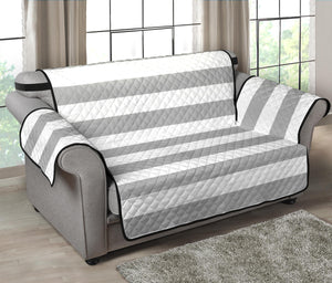 Gray and White Striped Furniture Slipcover Protectors