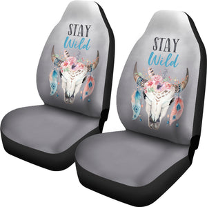 Smoke Ombre Boho Skull Stay Wild Seat Covers